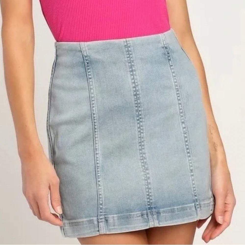 Free People Modern Femme Denim Mini Skirt